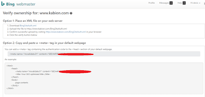 Cara submit BLOG ke Bing webmaster